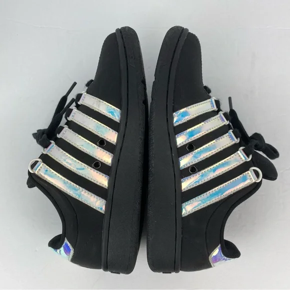 K-Swiss size 6 Women’s Classic VN Black Ice Iridescent Stripe Sneakers - Picture 5 of 8